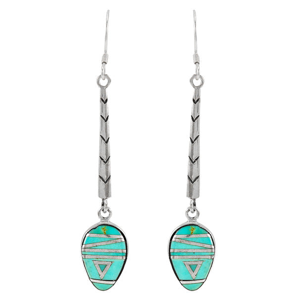 Turquoise Earrings Sterling Silver E1366-C05B