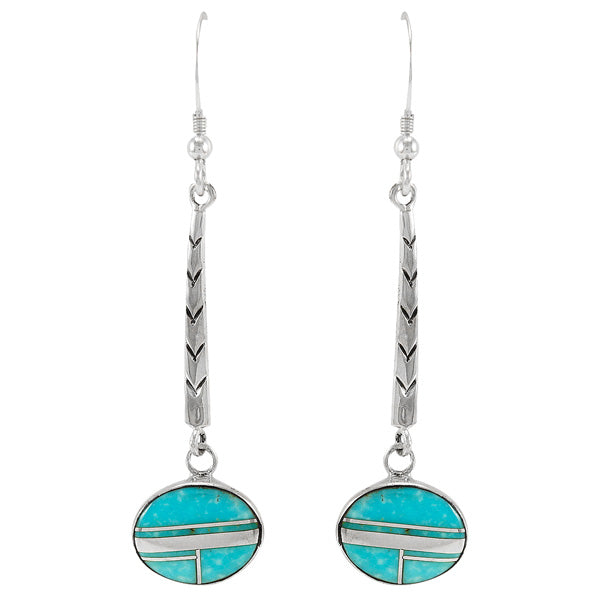 Turquoise Earrings Sterling Silver E1367-C05