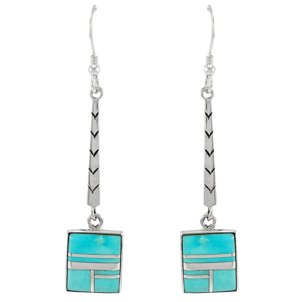 Turquoise Earrings Sterling Silver E1368-C05