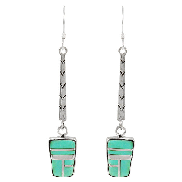 Turquoise Earrings Sterling Silver E1370-C05