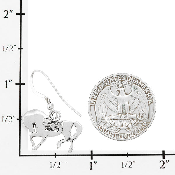Horse Multicolor Earrings Sterling Silver E1372-C37