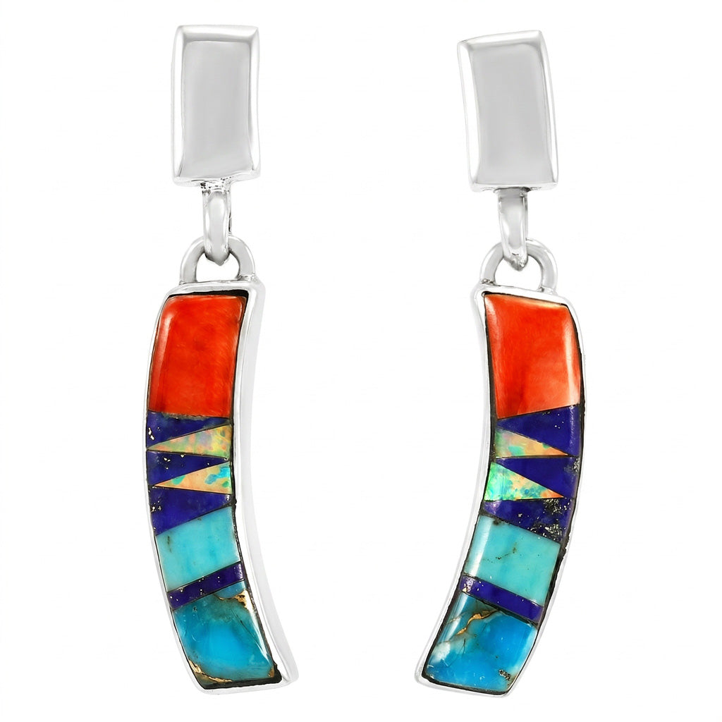 Multicolor Earrings Sterling Silver E1374-C00
