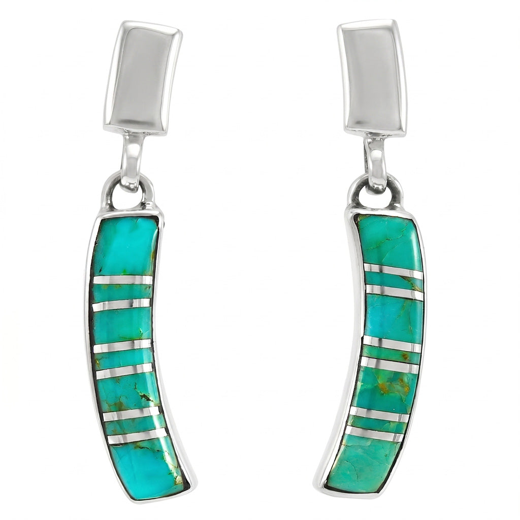Turquoise Earrings Sterling Silver E1374-C05