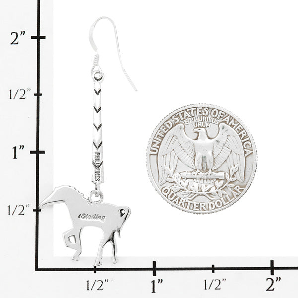 Horse Green Turquoise Earrings Sterling Silver E1375-C06