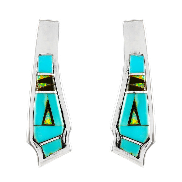 Turquoise Earrings Sterling Silver E1378-C21