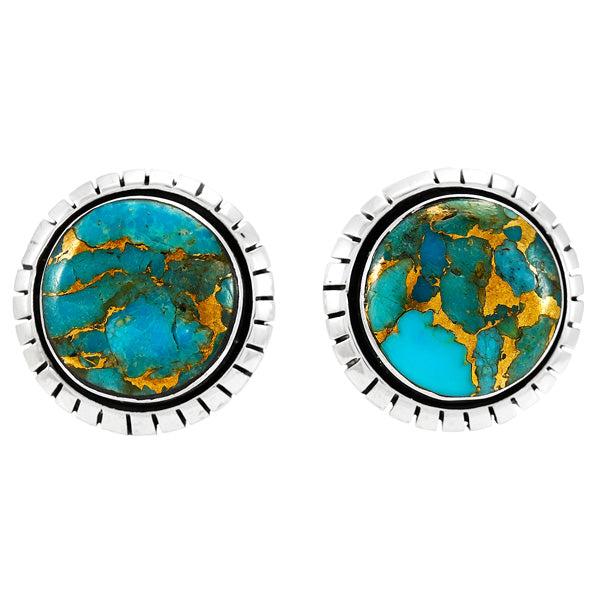 Matrix Turquoise Earrings Sterling Silver E1379-C84
