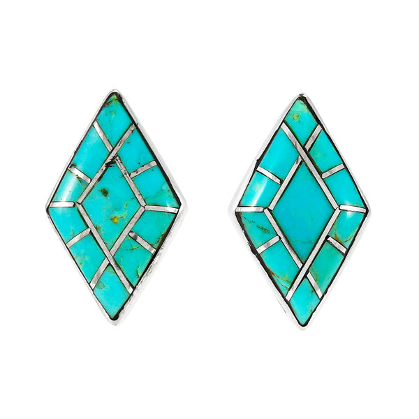 Turquoise Earrings Sterling Silver E1390-C05