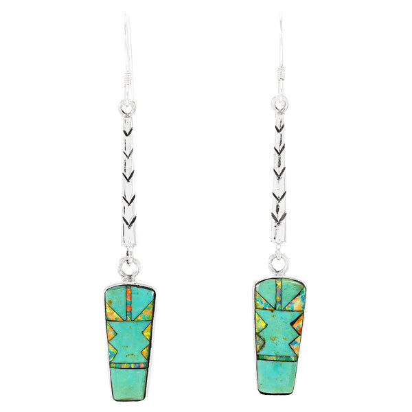 Turquoise Earrings Sterling Silver E1393-C21