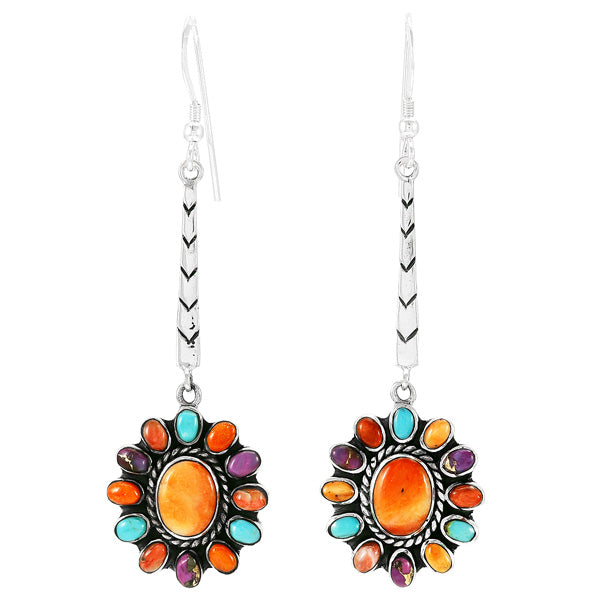 Multicolor Earrings Sterling Silver E1396-C71