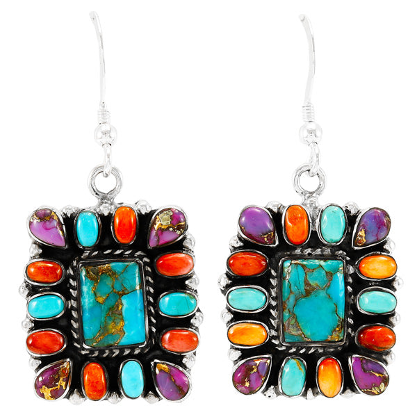 Multicolor Earrings Sterling Silver E1397-C71