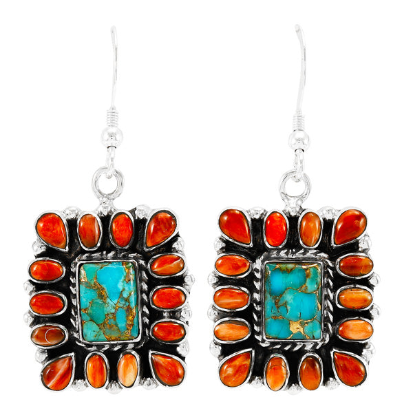 Multicolor Earrings Sterling Silver E1397-C85
