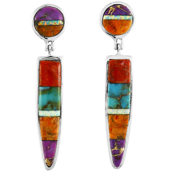 Multicolor Earrings Sterling Silver E1412-C00