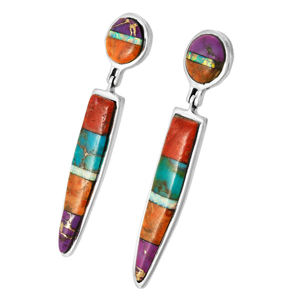 Multicolor Earrings Sterling Silver E1412-C00