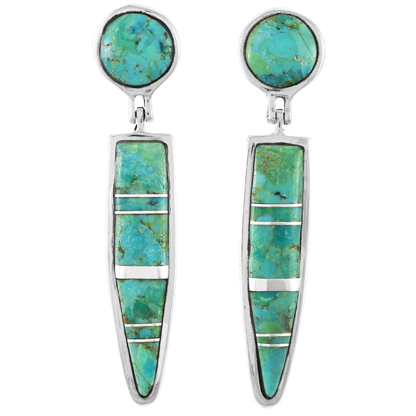 Turquoise Earrings Sterling Silver E1412-C05