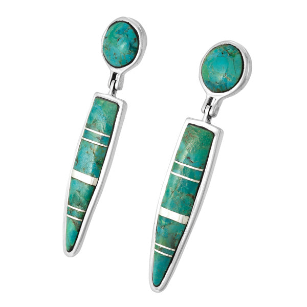Turquoise Earrings Sterling Silver E1412-C05