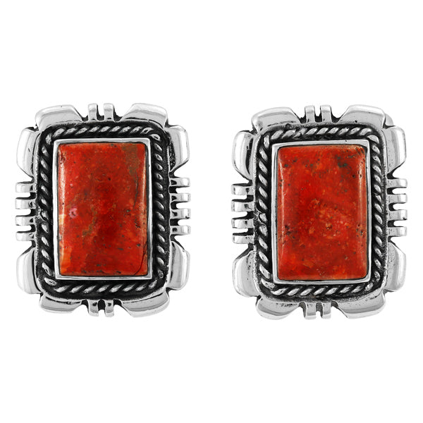 Coral Earrings Sterling Silver E1415-C74
