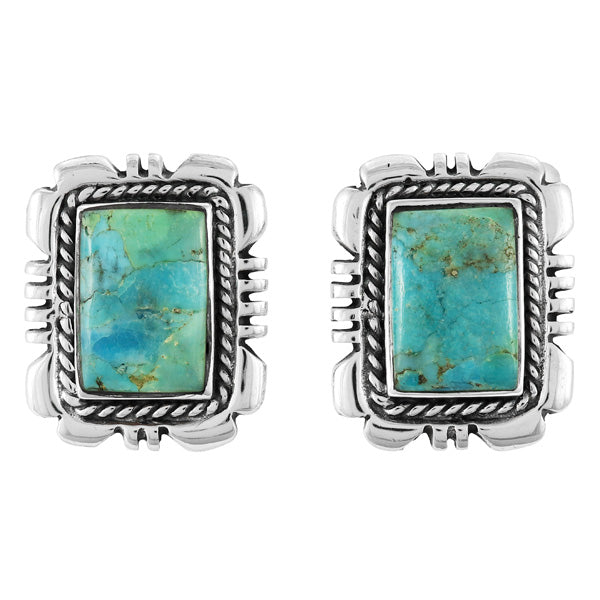 Turquoise Earrings Sterling Silver E1415-C75