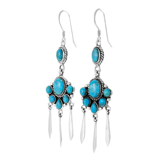 Turquoise Earrings Sterling Silver E1430-C75