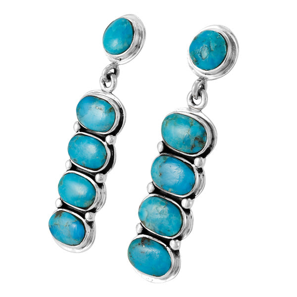 Turquoise Earrings Sterling Silver E1431-C75