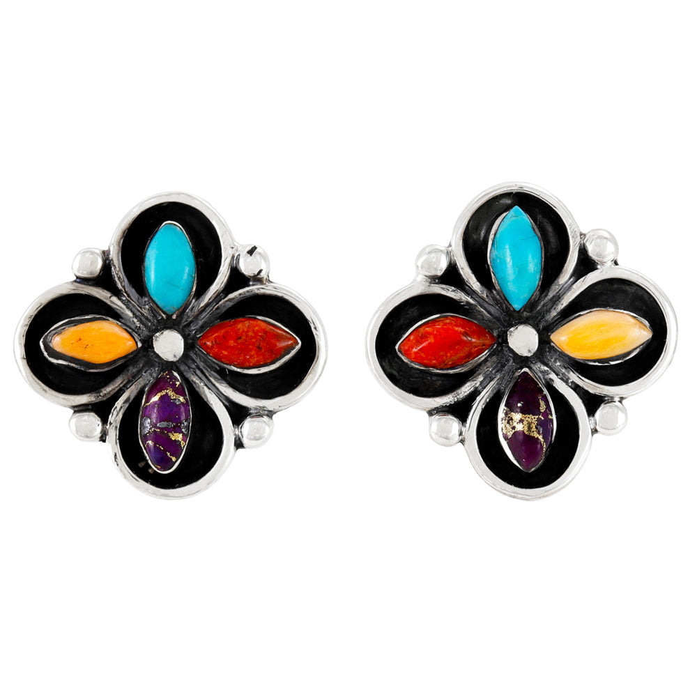 Multicolor Earrings Sterling Silver E1433-C71