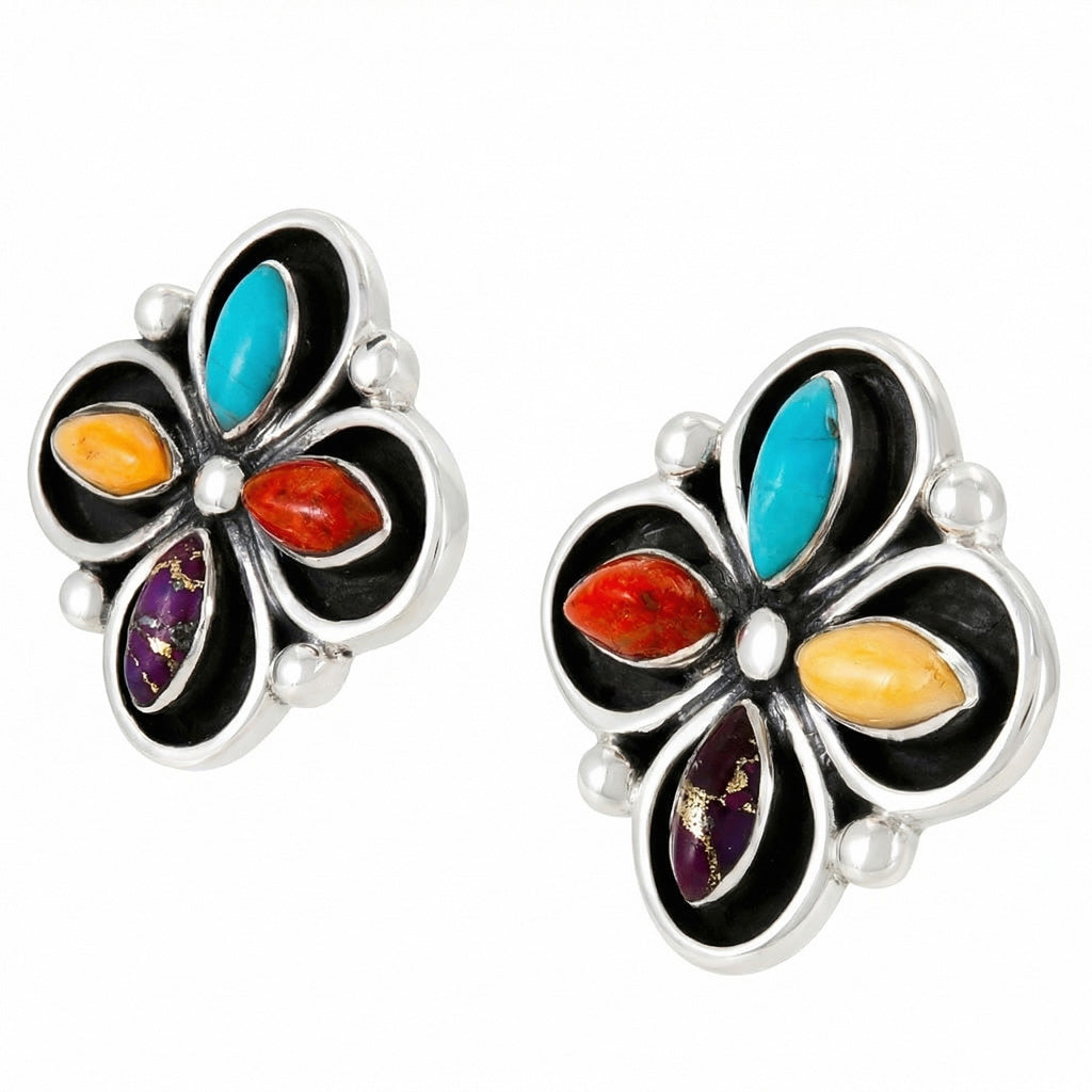Multicolor Earrings Sterling Silver E1433-C71
