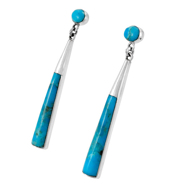 Turquoise Earrings Sterling Silver E1436-C05