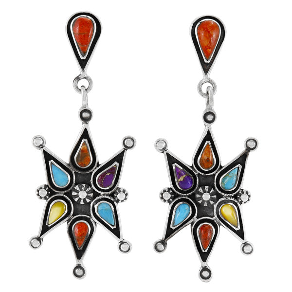 Multicolor Earrings Sterling Silver E1437-SM-C71