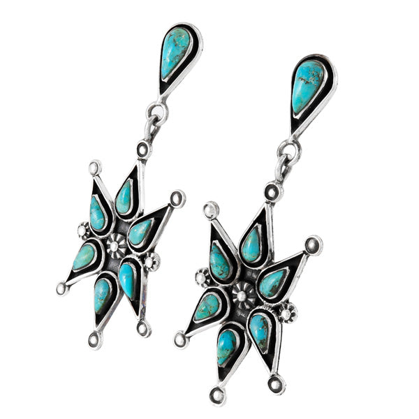 Turquoise Earrings Sterling Silver E1437-SM-C75