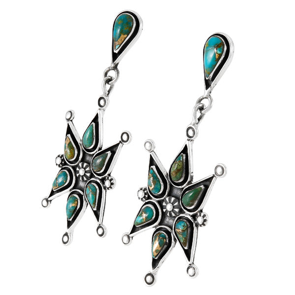 Matrix Turquoise Earrings Sterling Silver E1437-SM-C84