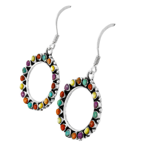 Multicolor Earrings Sterling Silver E1438-C71