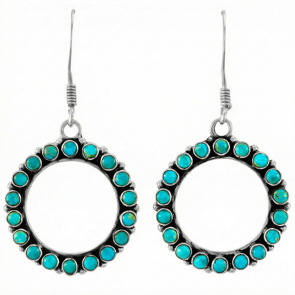 Turquoise Earrings Sterling Silver E1438-C75