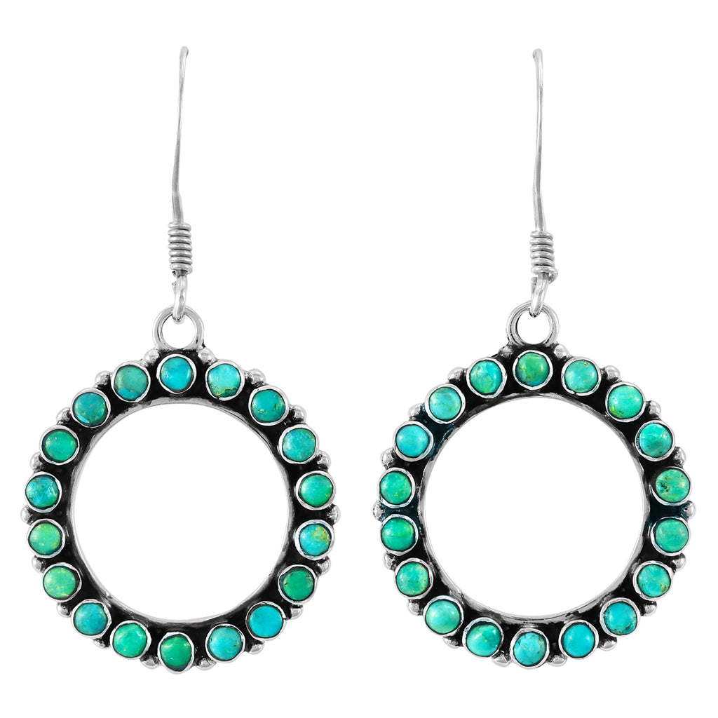 Turquoise Earrings Sterling Silver E1438-C75