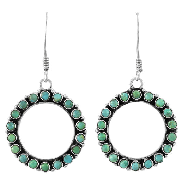 Turquoise Earrings Sterling Silver E1438-C75