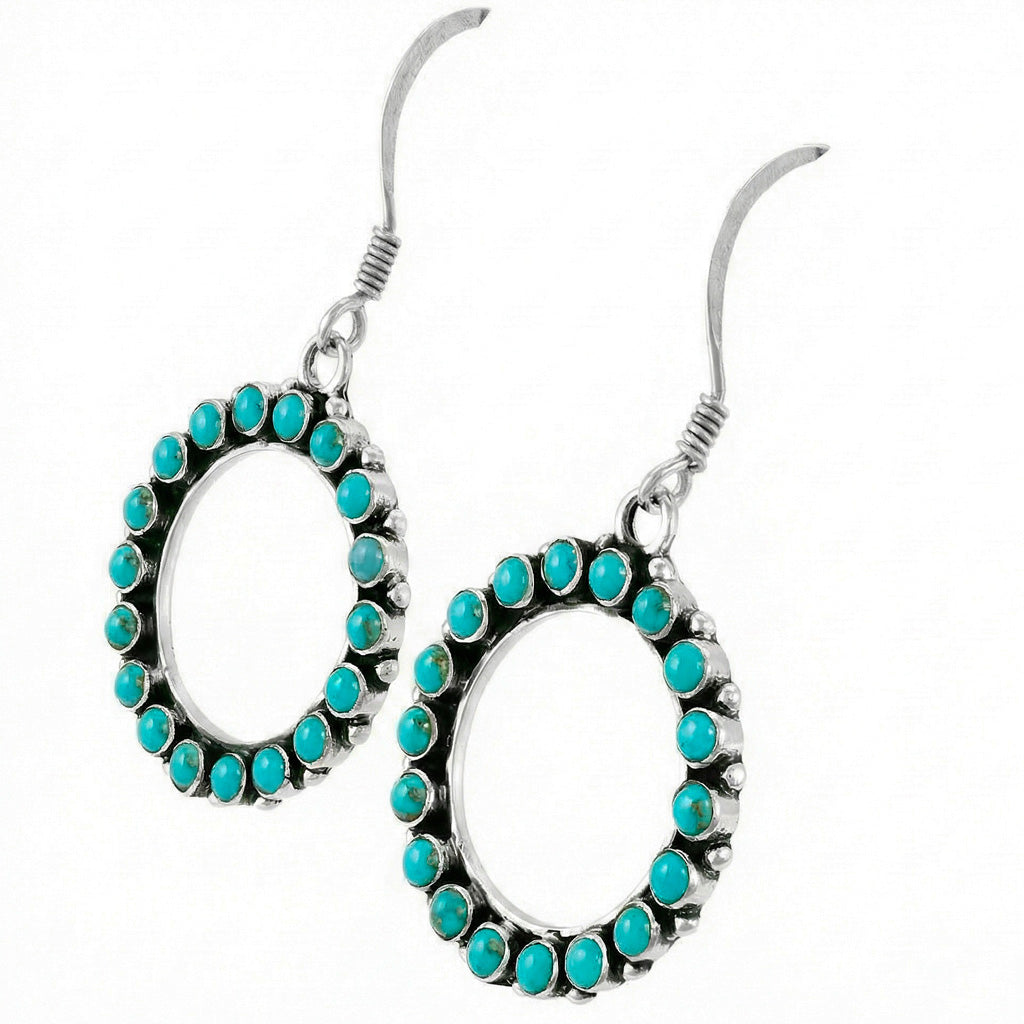 Turquoise Earrings Sterling Silver E1438-C75