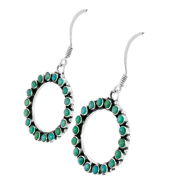 Turquoise Earrings Sterling Silver E1438-C75