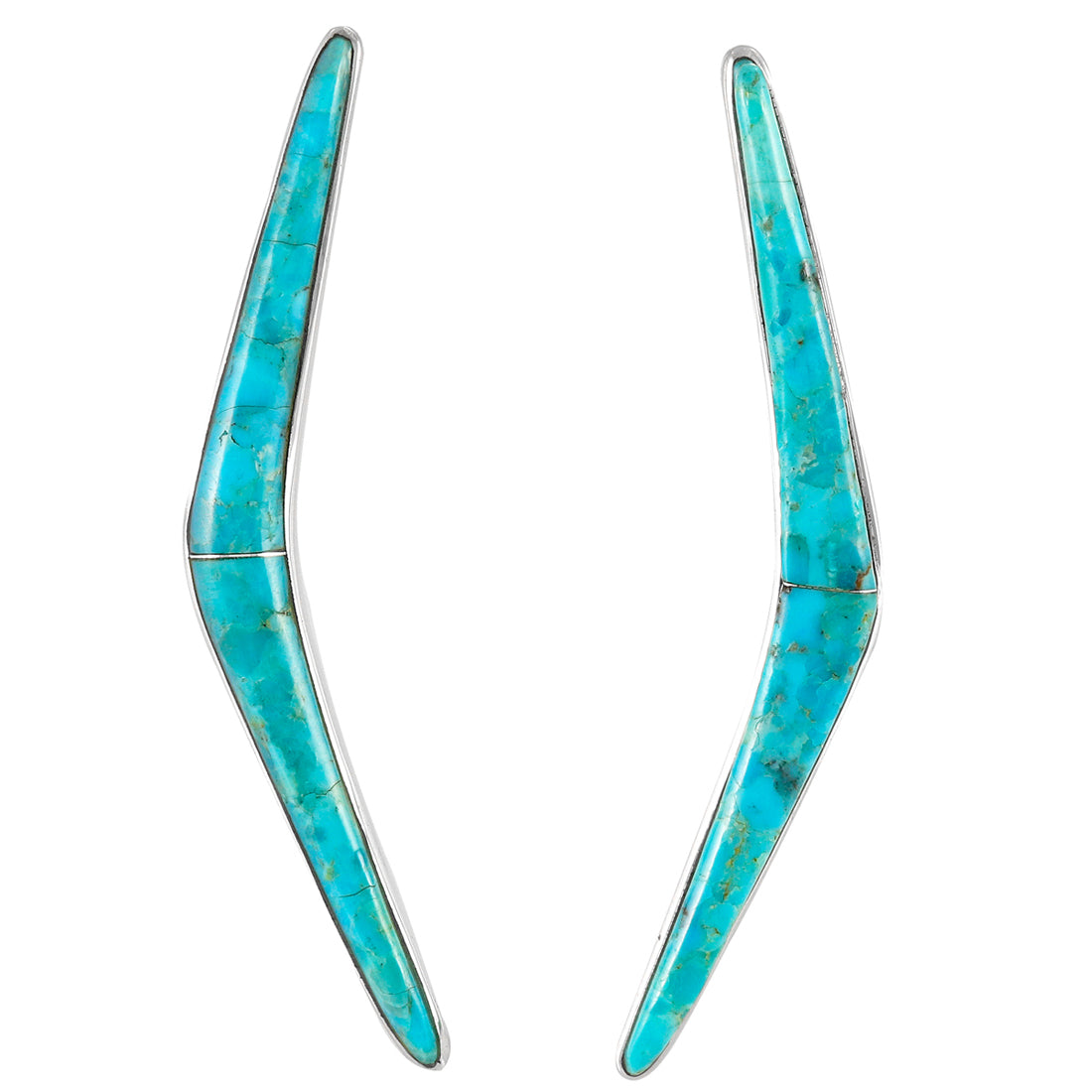 Turquoise Earrings Sterling Silver E1441-C75