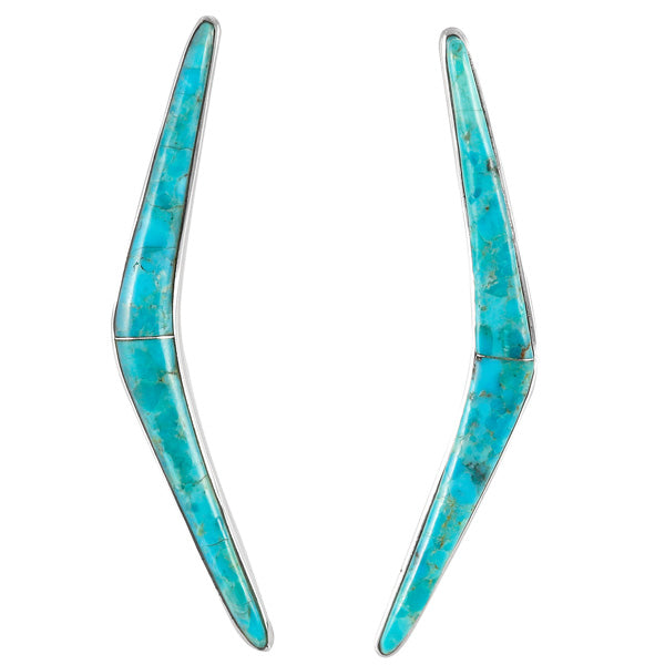 Turquoise Earrings Sterling Silver E1441-C75