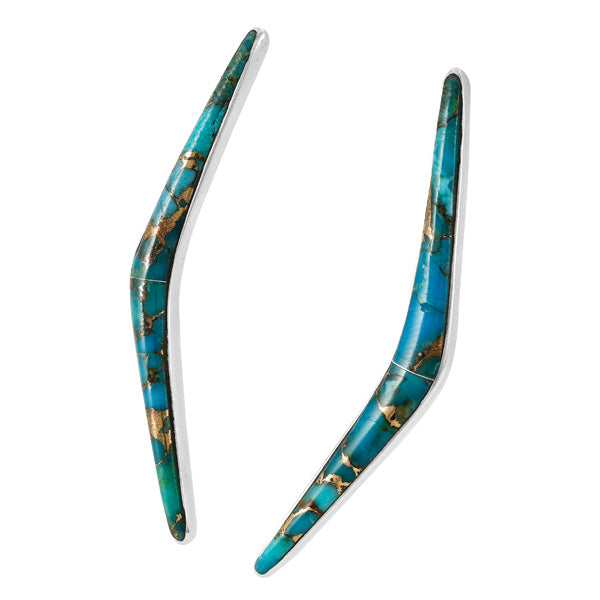 Matrix Turquoise Earrings Sterling Silver E1441-C84