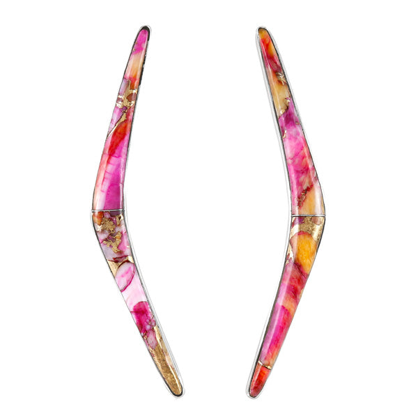 Plum Spiny Earrings Sterling Silver E1441-C92