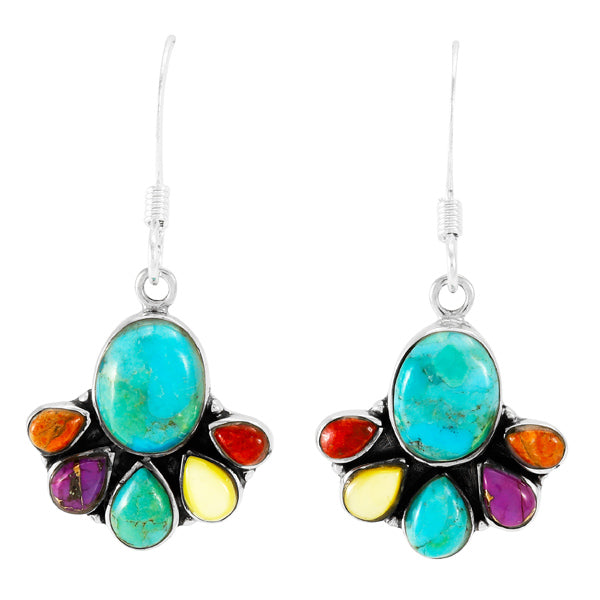 Multicolor Earrings Sterling Silver E1443-C71