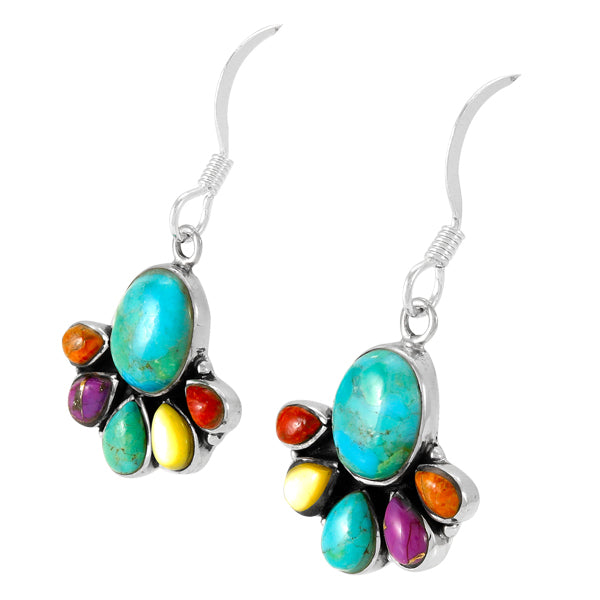 Multicolor Earrings Sterling Silver E1443-C71