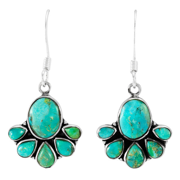 Turquoise Earrings Sterling Silver E1443-C75