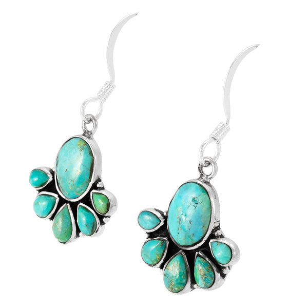 Turquoise Earrings Sterling Silver E1443-C75