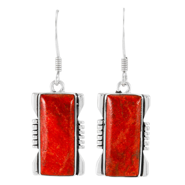 Coral Earrings Sterling Silver E1446-C74