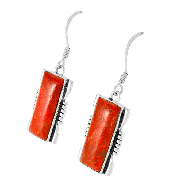 Coral Earrings Sterling Silver E1446-C74