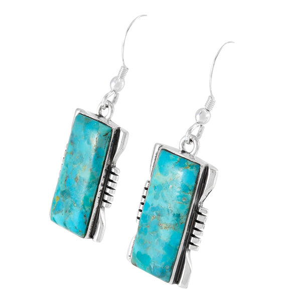 Turquoise Earrings Sterling Silver E1446-C75