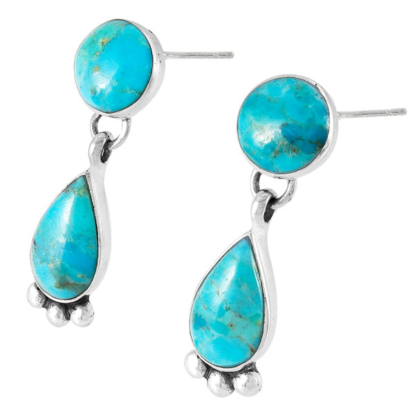 Turquoise Earrings Sterling Silver E1451