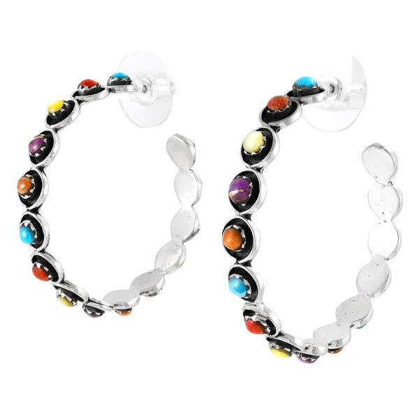 Large Multicolor Hoop Earrings E1452-C71