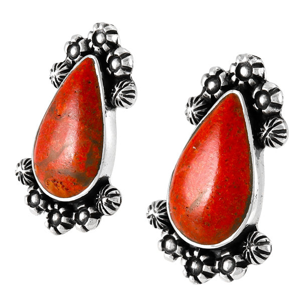 Coral Earrings Sterling Silver E1454-C74