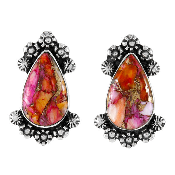 Plum Spiny Earrings Sterling Silver E1454-C92